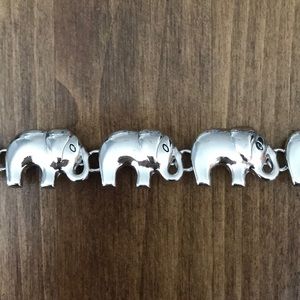 Silver Elephant Bracelet